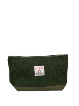 Harris Tweed Washbag - 352 (Khaki)