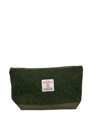Harris Tweed Washbag - 352 (Khaki)