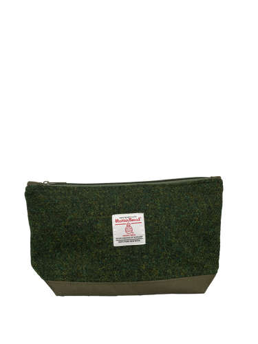 Harris Tweed Washbag - 352 (Khaki)