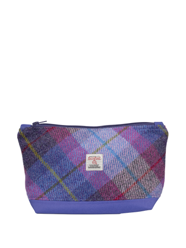 Harris Tweed Washbag - A0114 (C) (Purple) (SL)
