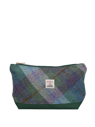 Harris Tweed Washbag - A0173 (C) (Green) (SL)
