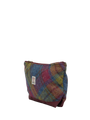 Harris Tweed Washbag - A0195 (C) (Maroon) (SL)