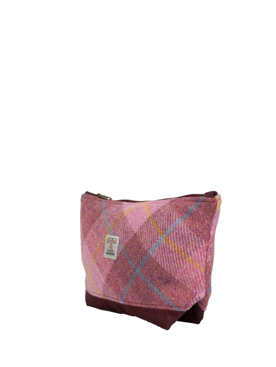 Harris Tweed Washbag - A0223 (C) (Burgundy) (SL)
