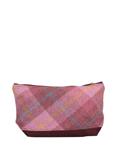 Harris Tweed Washbag - A0223 (C) (Burgundy) (SL)