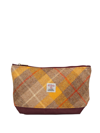 Harris Tweed Washbag - A0230 (C) (Maroon) (SL)