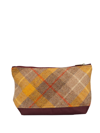 Harris Tweed Washbag - A0230 (C) (Maroon) (SL)