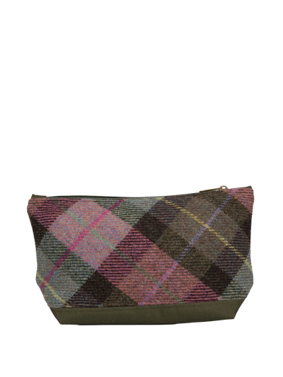 Harris Tweed Washbag - A0254 (C) (Khaki) (SL)