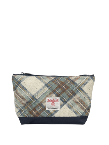 Harris Tweed Washbag - A0259 (Navy)