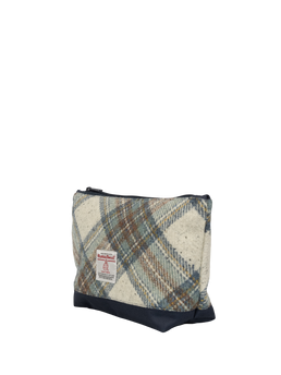 Harris Tweed Washbag - A0259 (Navy)