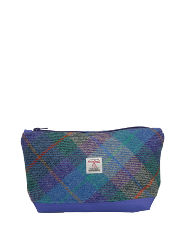 Harris Tweed Washbag - A085 (C) (Purple) (SL)