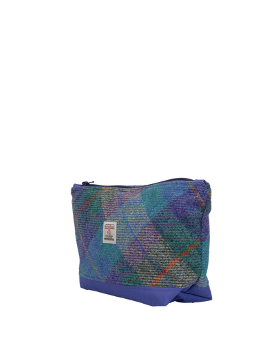 Harris Tweed Washbag - A085 (C) (Purple) (SL)