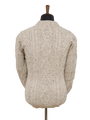 Unisex Aran Crew Neck Jumper - Oatmeal