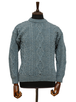 Unisex Aran Crew Neck Jumper SummerStorm