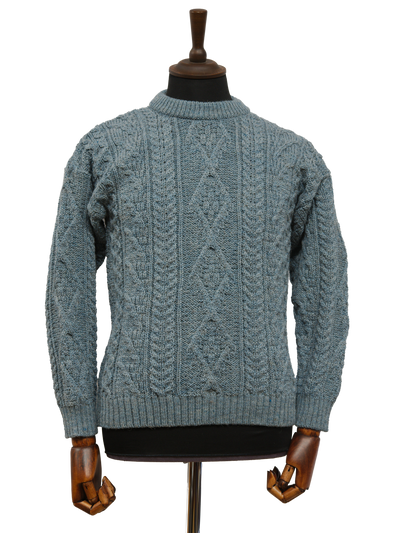 Unisex Aran Crew Neck Jumper SummerStorm