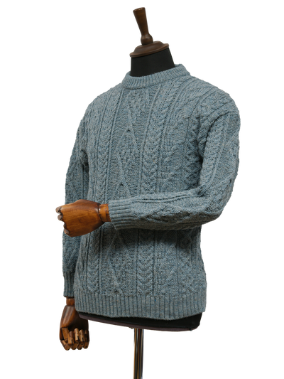 Unisex Aran Crew Neck Jumper SummerStorm