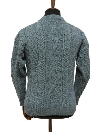 Unisex Aran Crew Neck Jumper SummerStorm