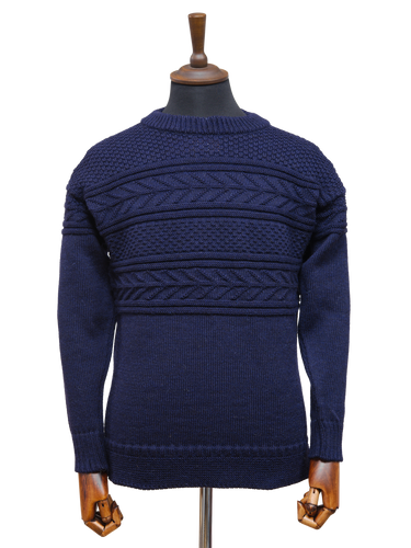 Unisex Guernsey Jumper - Denim