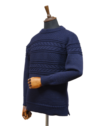 Unisex Guernsey Jumper - Denim