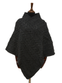 V-Neck Poncho Charcoal