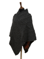 V-Neck Poncho Charcoal