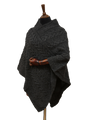 V-Neck Poncho Charcoal