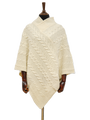 V-Neck Poncho Ecru