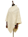 V-Neck Poncho Ecru