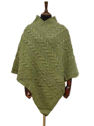 V-Neck Poncho - Dark Apple