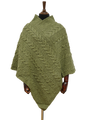 V-Neck Poncho Green
