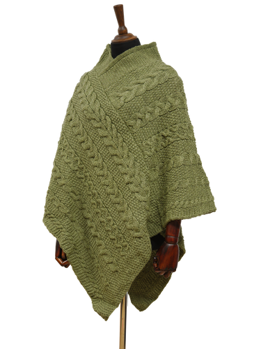 V-Neck Poncho - Dark Apple