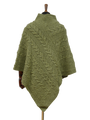 V-Neck Poncho Green