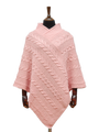 V-Neck Poncho Pink