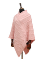V-Neck Poncho Pink