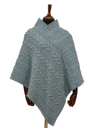V-Neck Poncho - Summer Storm