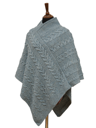 V-Neck Poncho - Summer Storm