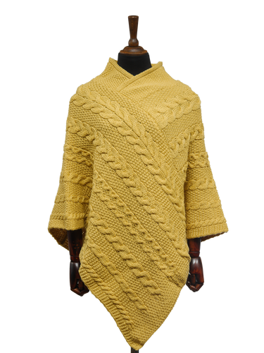 V-Neck Poncho - Sunflower