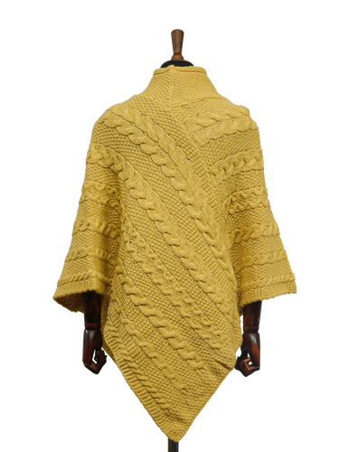 V-Neck Poncho - Sunflower