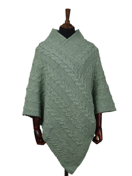 V-Neck Poncho Sage