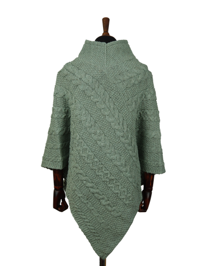 V-Neck Poncho Sage