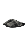 Harris Tweed William Slippers - Black Tartan Check