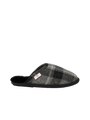 Harris Tweed William Slippers - Black Tartan Check