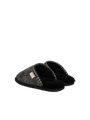 Harris Tweed William Slippers - Grey/Black Tartan Check