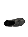 Harris Tweed William Slippers - Grey/Black Tartan Check