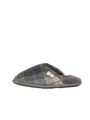 Harris Tweed William Slippers - Grey/Charcoal Check (Grey)