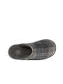 Harris Tweed William Slippers - Grey/Charcoal Check (Grey)