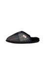 Harris Tweed William Slippers - Navy/Black Check