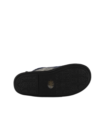 Harris Tweed William Slippers - Navy/Black Check