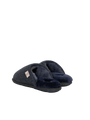 Harris Tweed William Slippers - Navy Herringbone