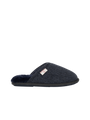 Harris Tweed William Slippers - Navy Herringbone