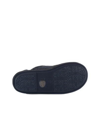 Harris Tweed William Slippers - Navy Herringbone